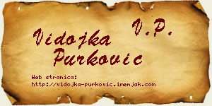 Vidojka Purković vizit kartica